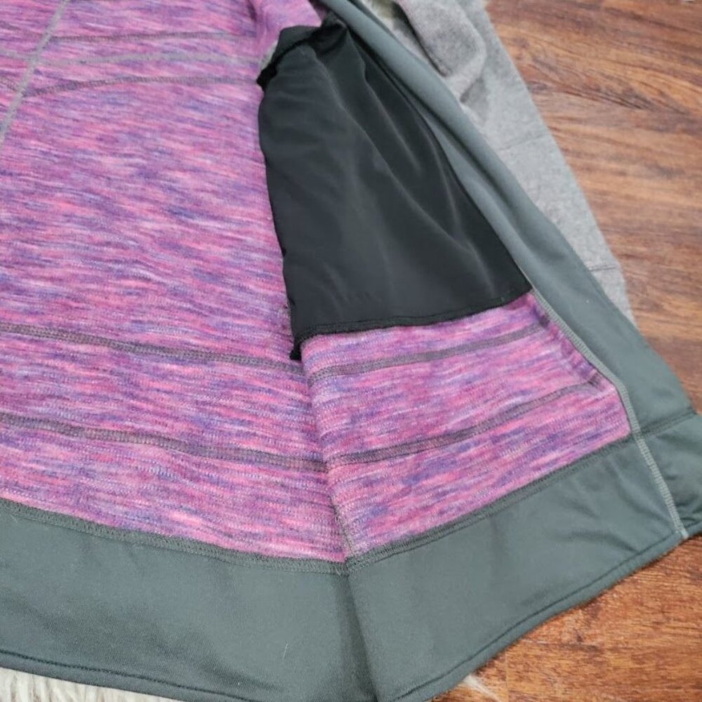 Title Nine Swacket Womens Size L Full Zip Tunic Sweater Jacket Gray Purple Pink - Picture 9 of 15